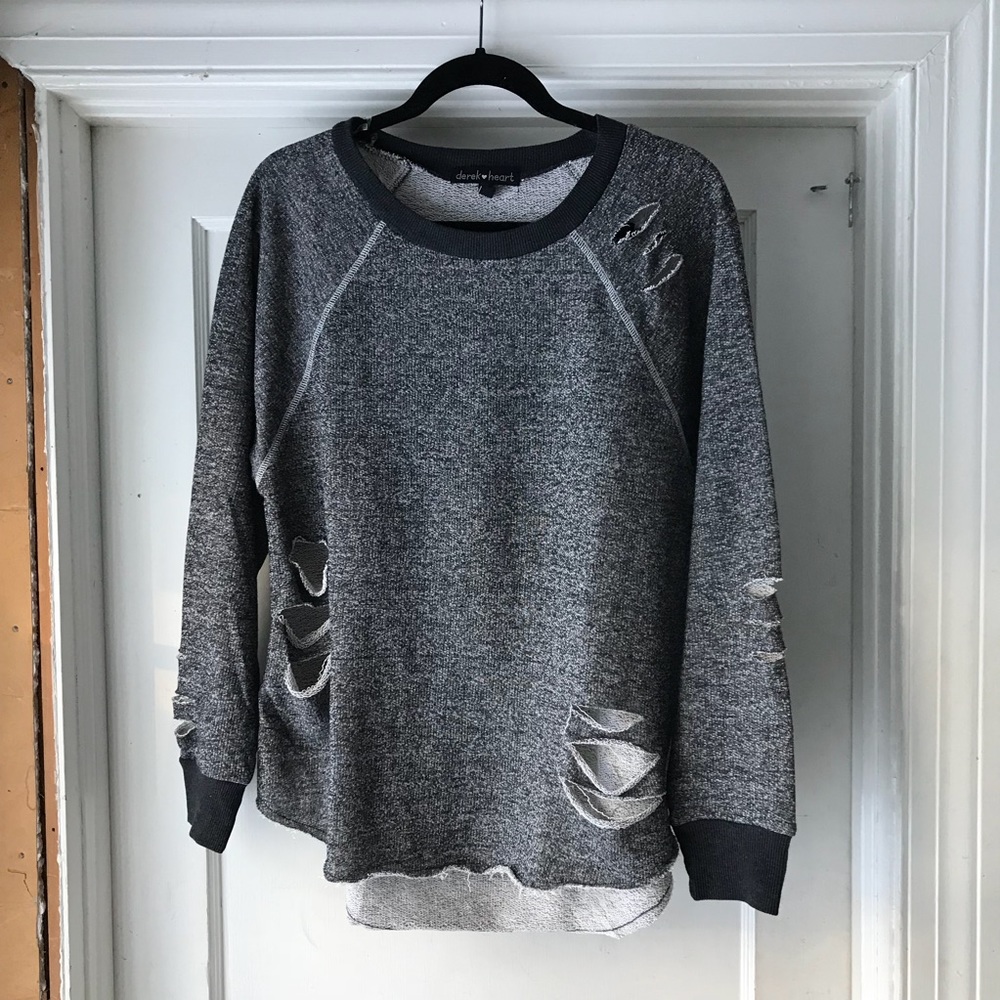 Derek Heart Scoop Neck Sweatshirt
